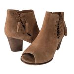 Franco Fortini Tan Suede Ankle Booties Photo 1