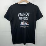 Source Unknown Graphic T-Shirt I’m Not Short I’m Penguin Size Black size small Photo 0