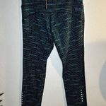 Nike  WOMENS EPIC RUN TIGHT FIT BLACK BLUE RUNNING CAPRI TIGHTS Photo 5