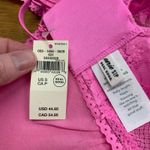 Aerie Lace Padded Bralette Womens Size Small Floral Hot Pink Adjustable Straps Photo 3