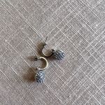 Pure silver full rhinestone ear earrings Photo 1