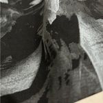 White House | Black Market WHBM Strapless Feather Print black and white Dress size 4 Photo 8