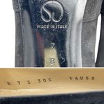 St. John Black Suede Gold Buckle Heels Made in Italy Pumps Size 7 Vintage 80s Photo 12