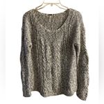 Free People Pegasus west end marled grey cable knit sweater Large Photo 1