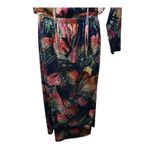 Ego Trippin’ Floral Velvet Maxi Dress Vintage Retro Vibrant XS Red Photo 5