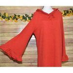 Southern Stitch  Ladies Red Hooded Bell Sleeves Pullover Sweatshirt Dress Size XL Photo 5