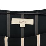 Loft  Long Sleeve Striped Mini Dress Black Cream White S Photo 4