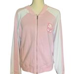 Hot Topic  Strawberry Milk  Varsity  Sweatshirt Zip Up Jacket. Size M. Photo 1