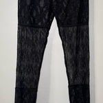 Free People Intimately Womens Black Floral Sheer Bliss Lace Skinny Leggings XS Photo 0