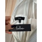 Lulus NWT  Magnetic Glamour White Balloon Sleeve Mesh Bustier Jumpsuit Elegant XS Photo 9