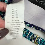 La Blanca paisley print bikini top blue green white halter top swim size 8 Photo 5