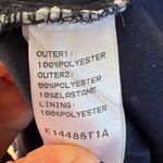 Paper Dolls NWT Navy Printed Square Neck Lace Side Slit Dress Photo 7