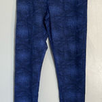 Tuff Athletics  blue geometric print athletic leggings women’s medium stretch Photo 0