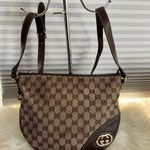 Gucci GG Canvas Leather Shoulder Bag Photo 0