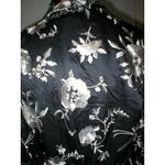 Natori NWT New Designer  Wrap Robe Womens S Silky Satin Flowers White Black Short Photo 7