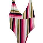 Billabong NWT Sun Quest One Piece Swimsuit Red Pink Multi Stripe Size XL New Photo 0