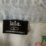 Dressed in Lala Cherry On Top Denim Jumper Dress Blue Size XL Photo 5