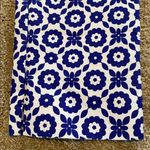 Boden Womens Richmond Pants US 6 LONG Greek Blue White Geo Floral Photo 1