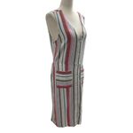 Old Navy  Women Size Small Striped Dress Button Front Summer Linen 2-726 Photo 1