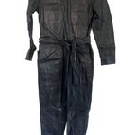 One Teaspoon Modern Reality Leather Claudia Jumpsuit in Black XSmall New Womens Photo 4