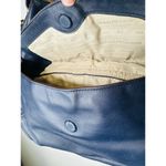 LAUREN RALPH LAUREN Navy Blue Front Pocket Leather Hobo Bag Purse Photo 8