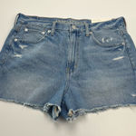American Eagle AE Denim Mom Short High Rise 8 / 29 Blue Jean Cut-Off NEW Photo 0