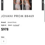 Jovani Tan And White Mesh Gown Photo 4