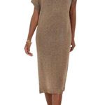 Tuckernuck NEW Bronze Metallic Knit Indie Dress Large Brown Photo 0