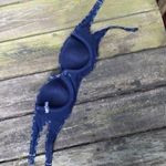 Aerie  34C Bikini Top Blue Underwire Strapless Photo 3