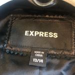 EXPRESS womens long 100% genuin leather coat size 13/14 Photo 8