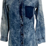 Thrill Blue Denim Long Sleeve Dress Photo 0