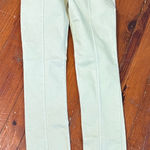 ZARA  split hem Trousers Size 6 light yellow green Photo 0
