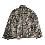 Chico's Black Champagne Gold Snakeskin Print Quilted Satin Open Front Jacket 1 S Photo 1