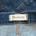 Madewell  9" High Rise Skinny Jeans Distressed Ripped Dark Wash Blue Size 26 Photo 5