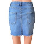 Streetwear Society  Frayed Edge Denim Blue Jean Mini Skirt ~ Women's Size MEDIUM Photo 1