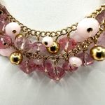 Avon vintage gold tone and pink beaded necklace Gold Photo 6