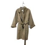 Michael Kors Collection Double Face Wool Melton Bathrobe Coat Tan Size XS Photo 6