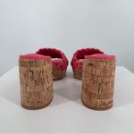 Shu Shop Gladys Braided Cork Heeled Sandals in Coral size 8.5 Pink Photo 5