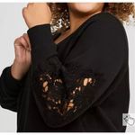 Torrid  NWT Cozy Fleece V-Neck Crochet Sweatshirt Sz 5X Photo 1