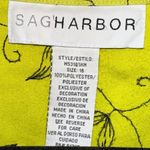 Sag Harbor  Lime Green Button Down Decorative Blouse Photo 3