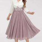 JJ's House J J House mother of the bride chiffon lace dress. Size 6 Photo 3