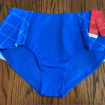 Spanx  Swim Bottom Womens 12 Electric Blue Geo Skirted Shaping Swim Bottom NWT Photo 0
