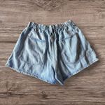 Free People #58 NWT Clark Pleated Denim Shorts in Beach Stoned Blue Photo 6