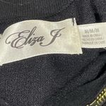 Eliza J . Gray Blue Black Glitter Stripe Sweater Bodycon Dress Size Medium Photo 3