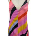 Stine Goya Gianna Dress‎ Slip Midi Striped Silk Colorful Pink Size Small Photo 4