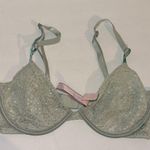 Victoria's Secret Sexy Tee Lace Unlined Demi Bra Mint Green Foil Stars size 36D Photo 10