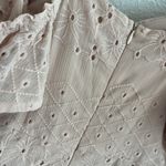 ASTR The Label Mackenzie Off Shoulder Eyelet Mini Dress Solid Short Sleeve Med Photo 9