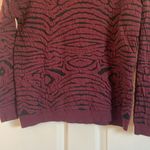 Forever 21 Womens Maroon & Black Striped Sweater, Size L Photo 3