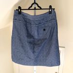 Derek Lam  EUC Women's Organic Cotton Pleated Indigo Blue Chambray Skirt 10 Photo 4