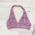 Victoria's Secret Lace Bralette Lot 2 Piece Size S Pink Purple Lavender Halter Coquette Loungewear Photo 1